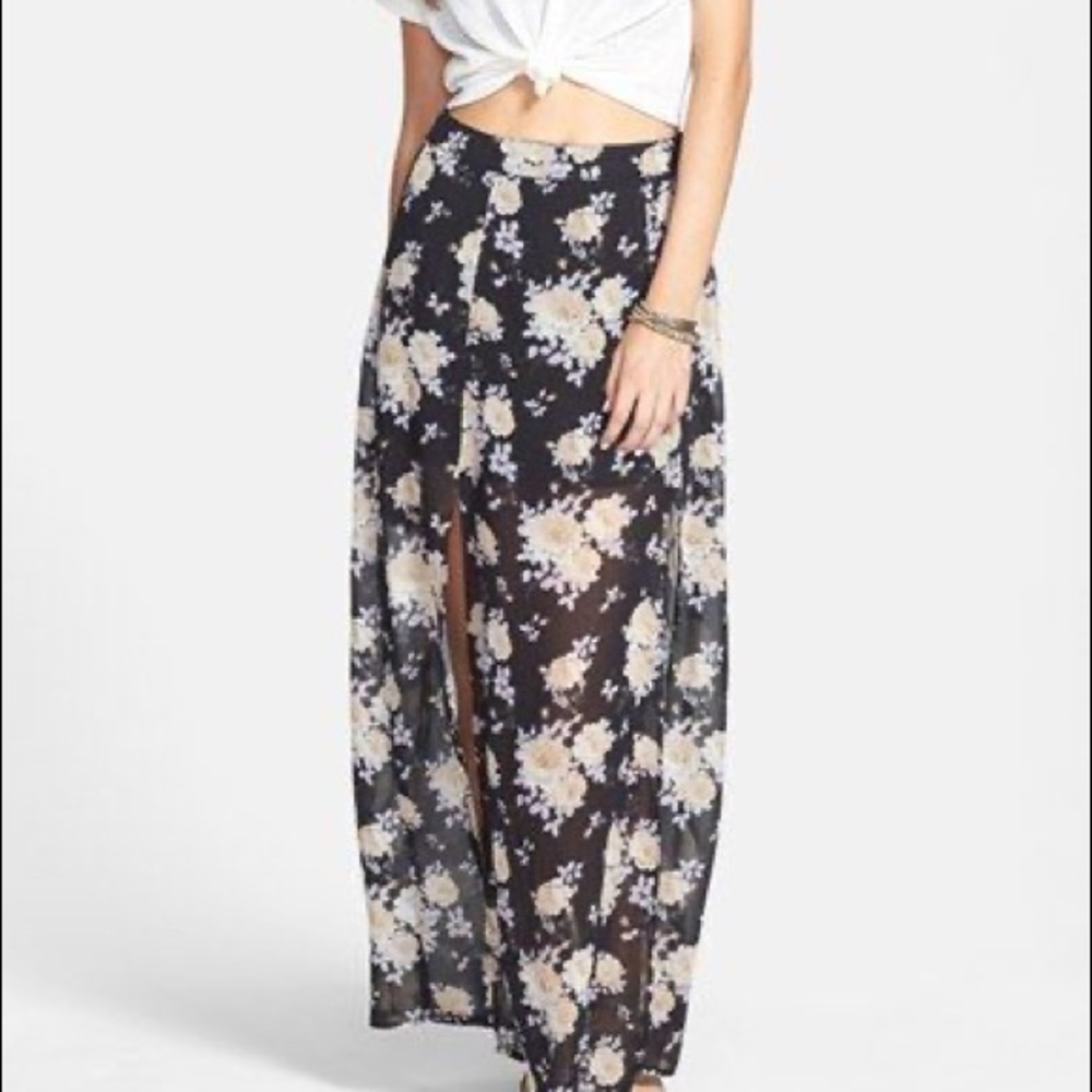 Floral maxi skirt